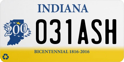 IN license plate 031ASH