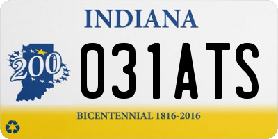 IN license plate 031ATS