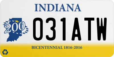 IN license plate 031ATW