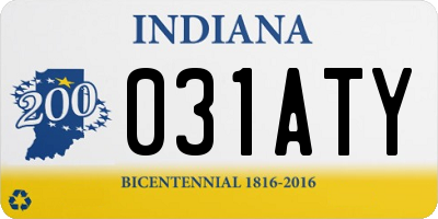 IN license plate 031ATY