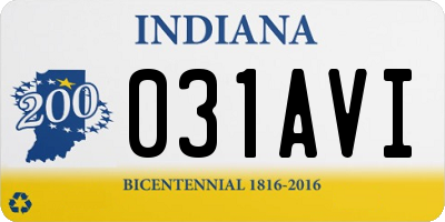 IN license plate 031AVI