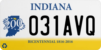 IN license plate 031AVQ