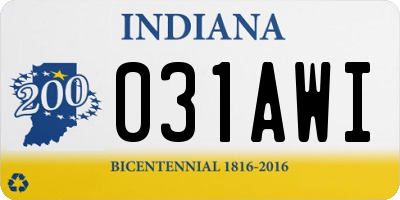 IN license plate 031AWI