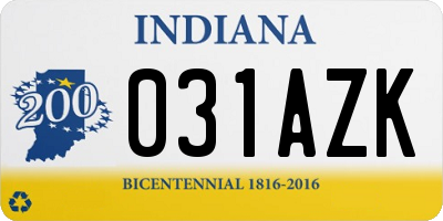 IN license plate 031AZK