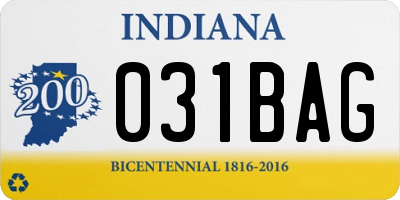 IN license plate 031BAG