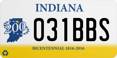 IN license plate 031BBS