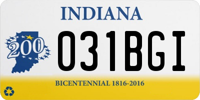 IN license plate 031BGI