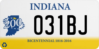 IN license plate 031BJ