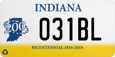 IN license plate 031BL