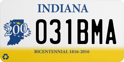 IN license plate 031BMA