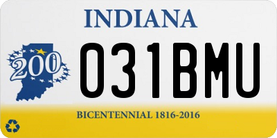 IN license plate 031BMU
