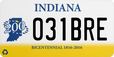 IN license plate 031BRE