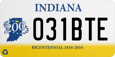 IN license plate 031BTE