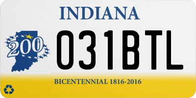 IN license plate 031BTL