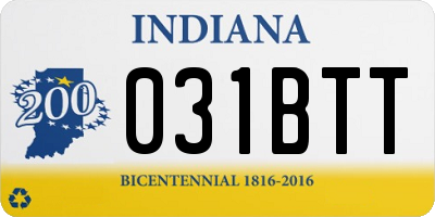 IN license plate 031BTT