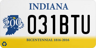 IN license plate 031BTU