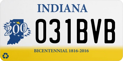 IN license plate 031BVB