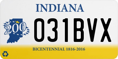 IN license plate 031BVX
