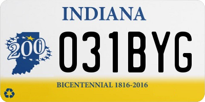 IN license plate 031BYG