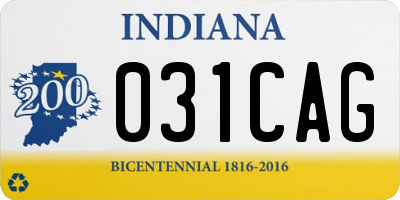 IN license plate 031CAG