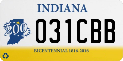 IN license plate 031CBB