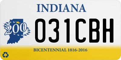IN license plate 031CBH