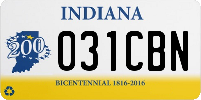 IN license plate 031CBN