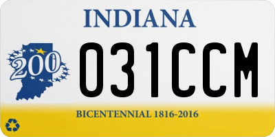 IN license plate 031CCM