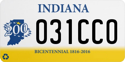 IN license plate 031CCO