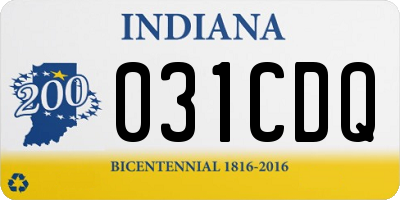 IN license plate 031CDQ