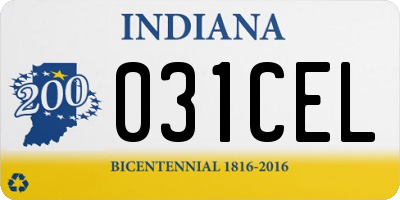 IN license plate 031CEL