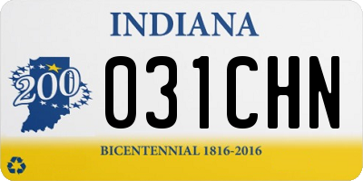 IN license plate 031CHN
