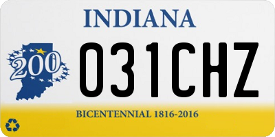 IN license plate 031CHZ