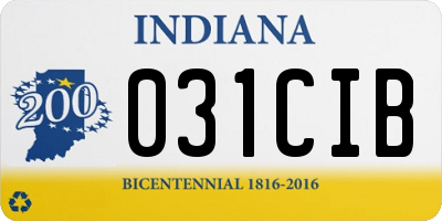 IN license plate 031CIB