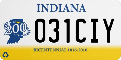 IN license plate 031CIY