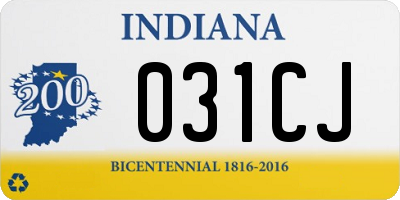 IN license plate 031CJ