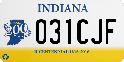 IN license plate 031CJF