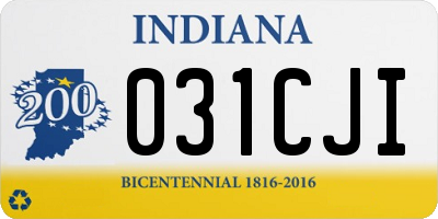 IN license plate 031CJI