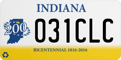 IN license plate 031CLC