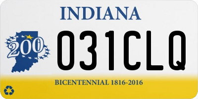 IN license plate 031CLQ
