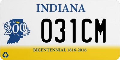 IN license plate 031CM