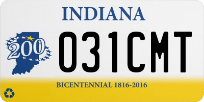 IN license plate 031CMT