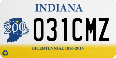 IN license plate 031CMZ