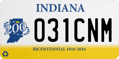 IN license plate 031CNM