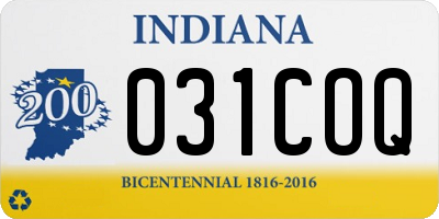 IN license plate 031COQ