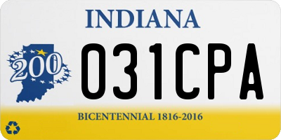 IN license plate 031CPA