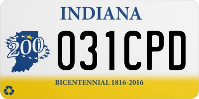 IN license plate 031CPD
