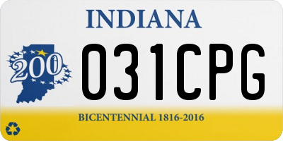 IN license plate 031CPG