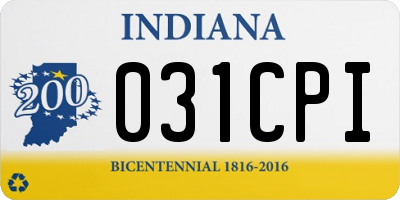 IN license plate 031CPI