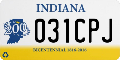 IN license plate 031CPJ